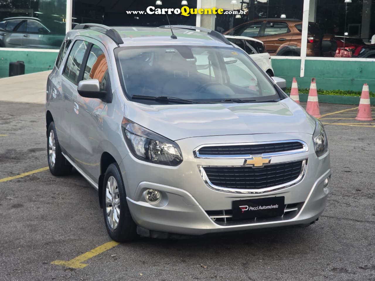 CHEVROLET   SPIN LTZ 1.8 8V ECONO.FLEX 5P AUT.   PRATA 2018 1.8 FLEX - Loja