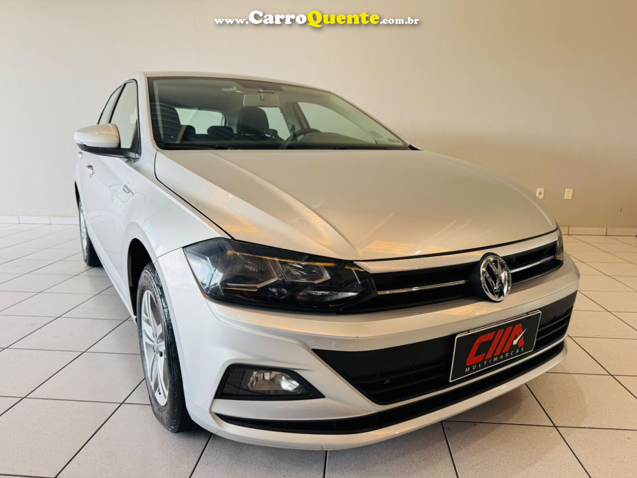VOLKSWAGEN   POLO COMFORT. 200 TSI 1.0 FLEX 12V AUT.   PRATA 2018 1.0 FLEX - Loja