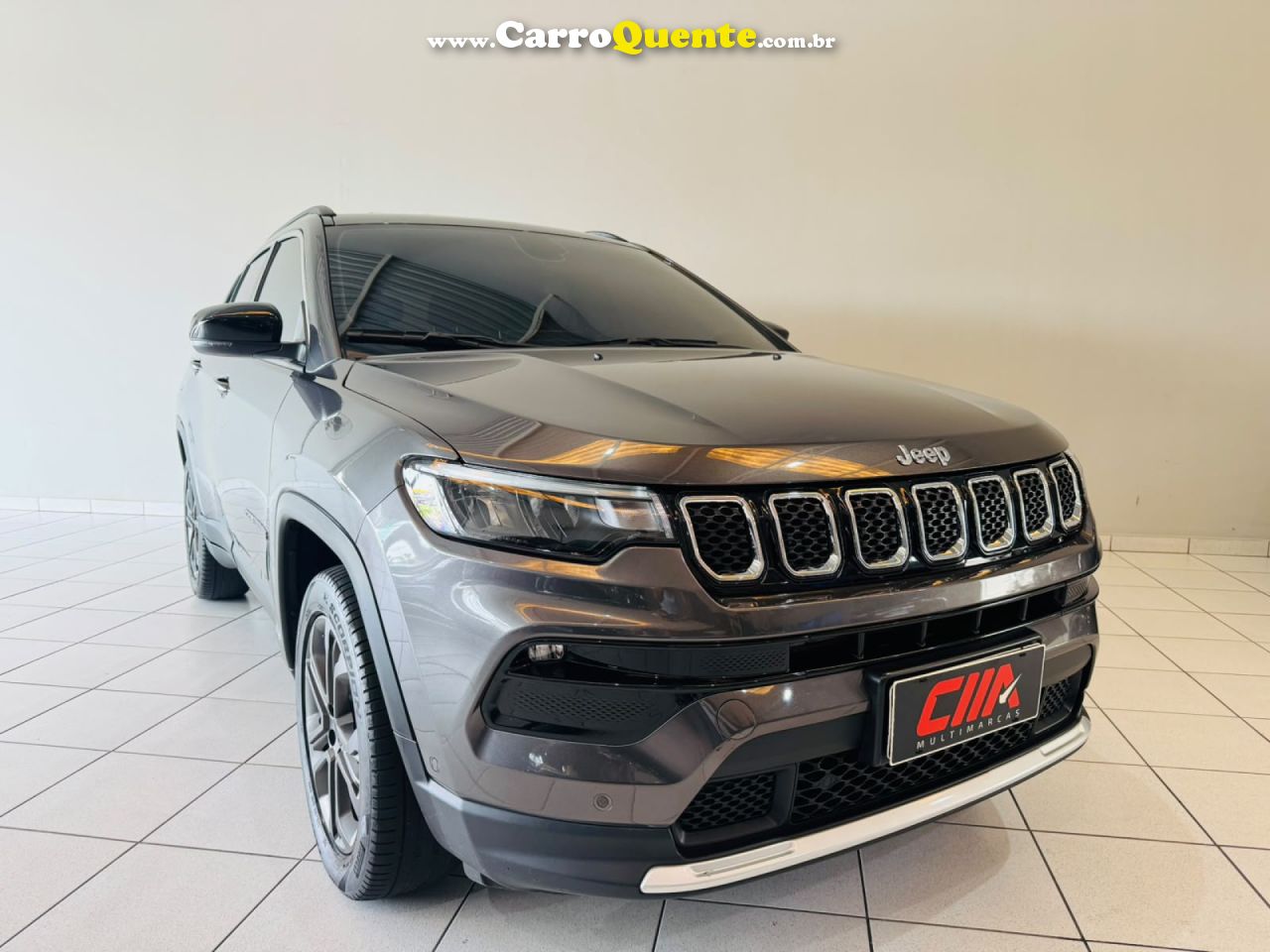 JEEP   COMPASS LONG. T270 1.3 TB 4X2 FLEX AUT.   CINZA 2023 1.3 FLEX - Loja
