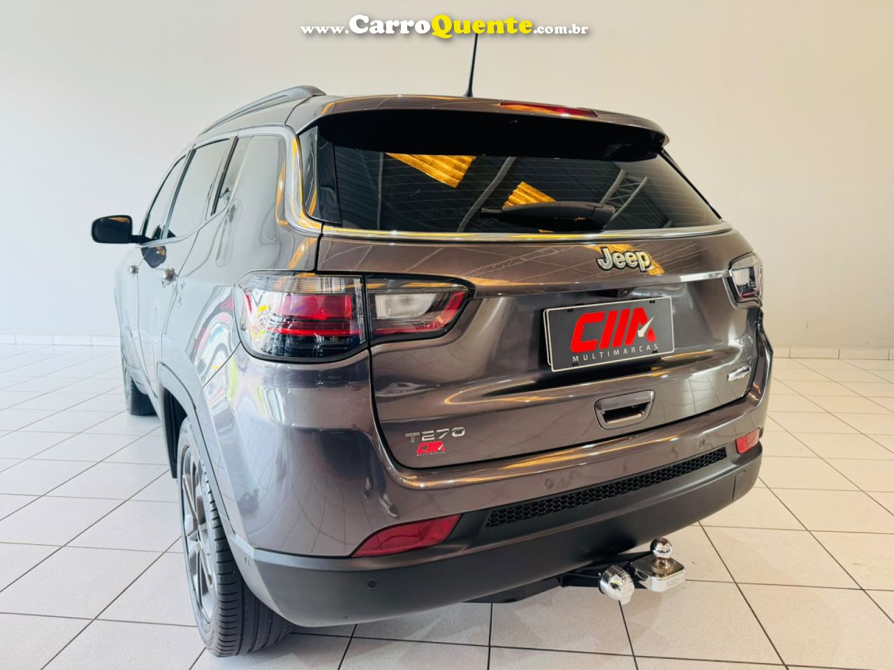 JEEP   COMPASS LONG. T270 1.3 TB 4X2 FLEX AUT.   CINZA 2023 1.3 FLEX - Loja