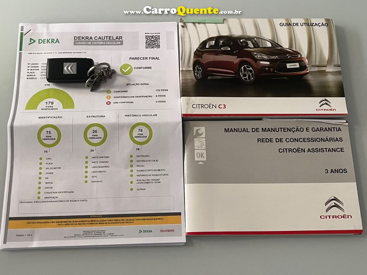 CITROËN   C3 ATTRACTION 1.5 FLEX UNICA DONA BAIXA KM BOM ESTADO GERAL   VERMELHO 2017 1.5 FLEX - Loja