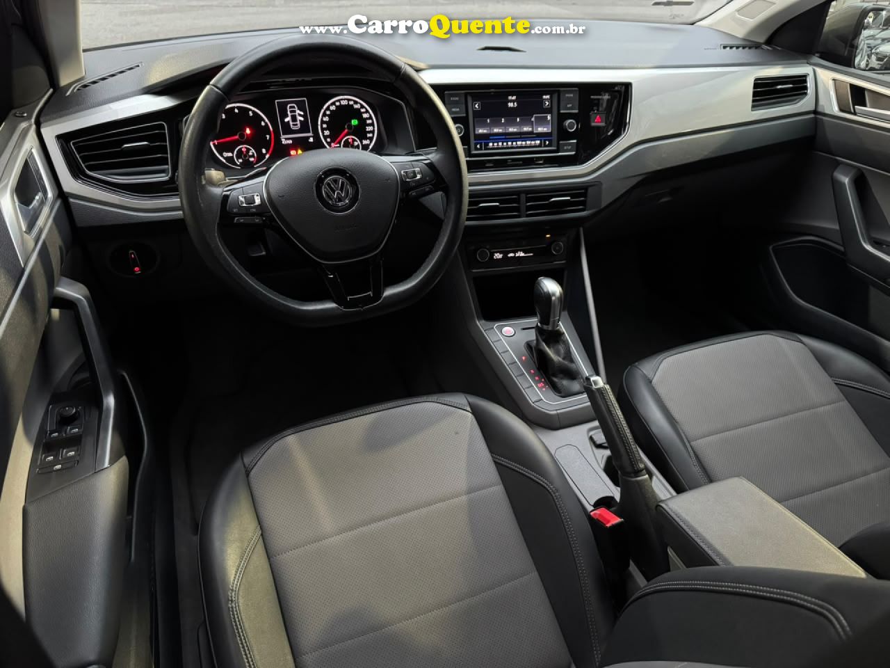 VOLKSWAGEN   VIRTUS HIGHLINE 200 TSI 1.0 FLEX 12V AUT   CINZA 2019 1.0 T FLEX - Loja
