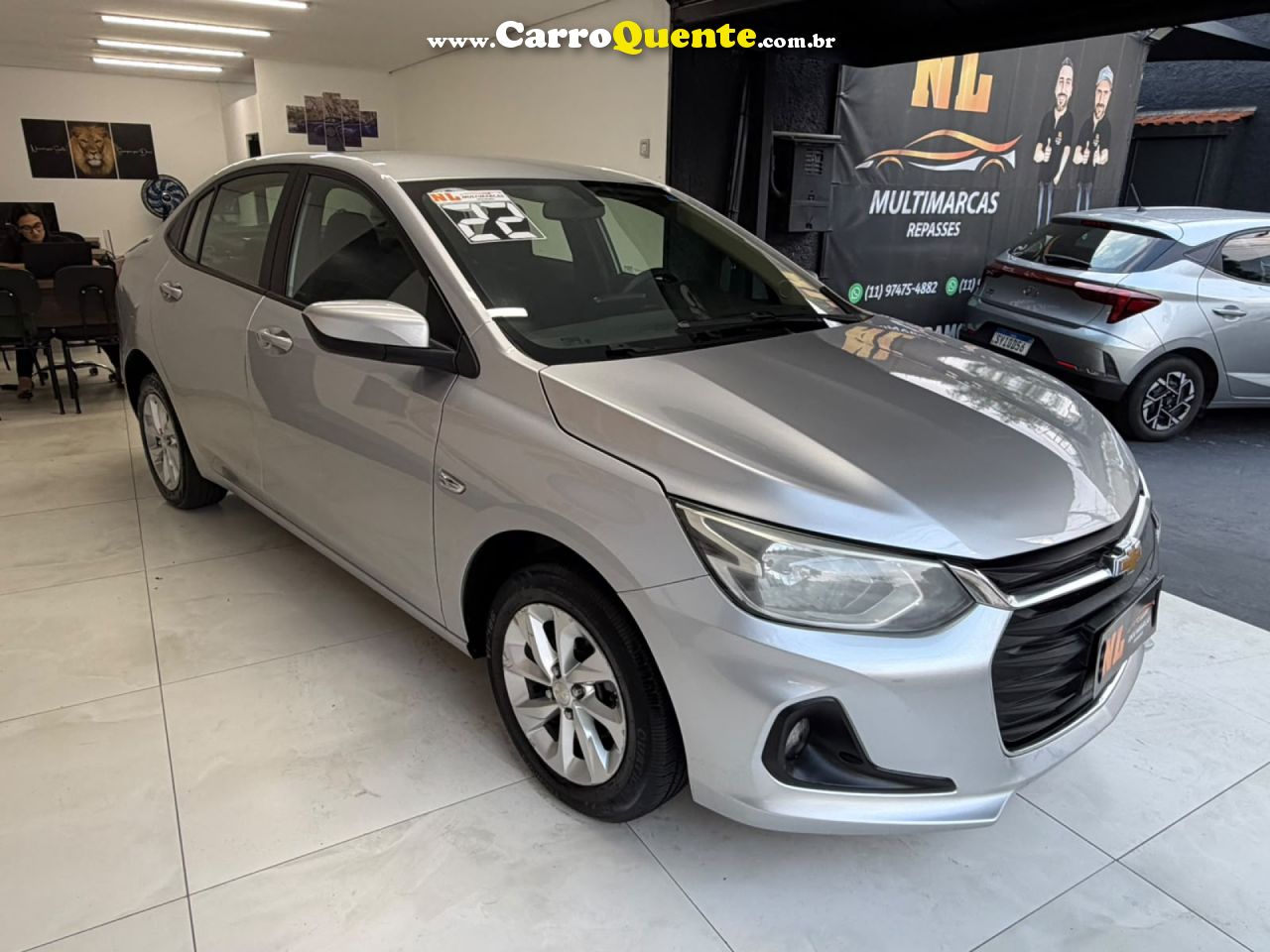 CHEVROLET   ONIX SEDAN PLUS LTZ 1.0 12V TB FLEX MEC.   PRATA 2022 1.0 FLEX - Loja
