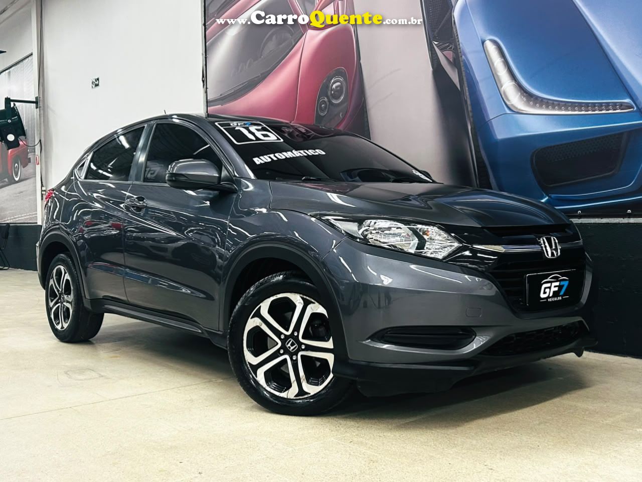 HONDA   HR-V LX 1.8 FLEXONE 16V 5P AUT.   CINZA 2016 1.8 GASOLINA - Loja