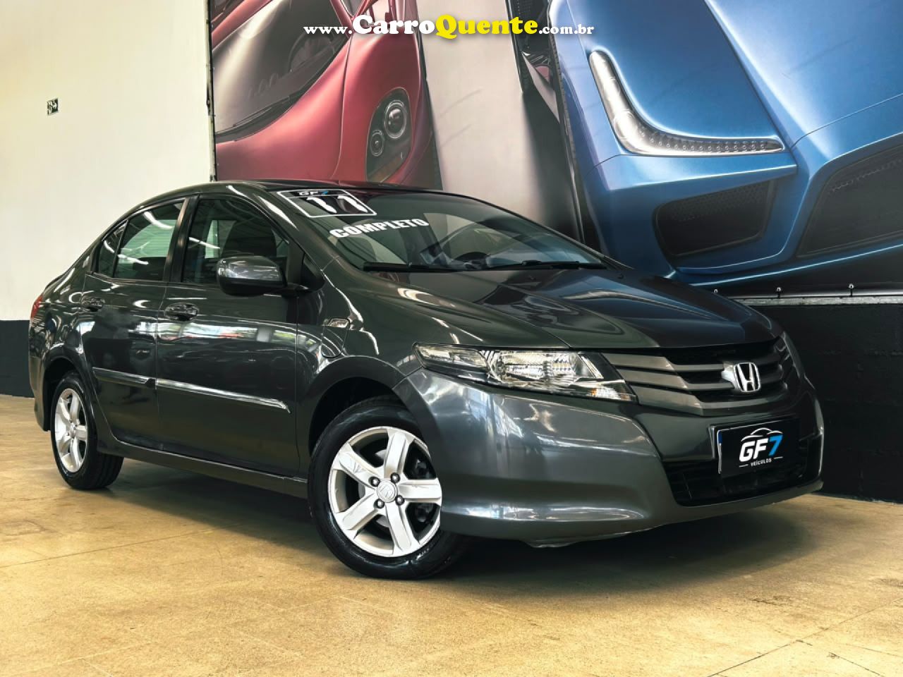HONDA   CITY SEDAN LX 1.5 FLEX 16V 4P MEC.   CINZA 2011 1.5 FLEX - Loja