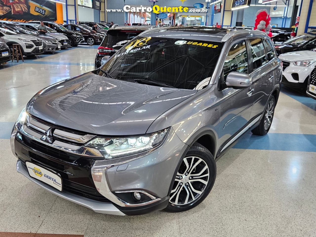 MITSUBISHI OUTLANDER 3.0 GT 4X4 V6 * C/ TETO SOLAR + 7 LUGARES * 2018 - Loja