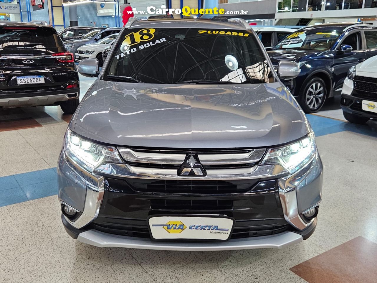 MITSUBISHI OUTLANDER 3.0 GT 4X4 V6 * C/ TETO SOLAR + 7 LUGARES * 2018 - Loja