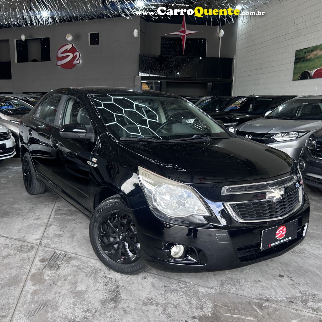 CHEVROLET   COBALT LT 1.4 8V FLEXPOWERECONOFLEX 4P   PRETO 2012 1.4 GASOLINA - Loja