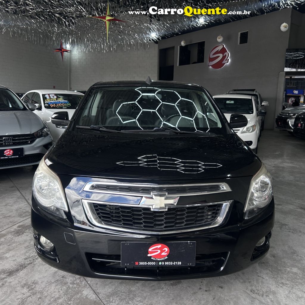 CHEVROLET   COBALT LT 1.4 8V FLEXPOWERECONOFLEX 4P   PRETO 2012 1.4 GASOLINA - Loja