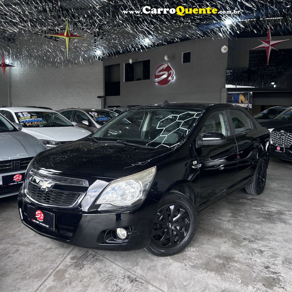 CHEVROLET   COBALT LT 1.4 8V FLEXPOWERECONOFLEX 4P   PRETO 2012 1.4 GASOLINA - Loja