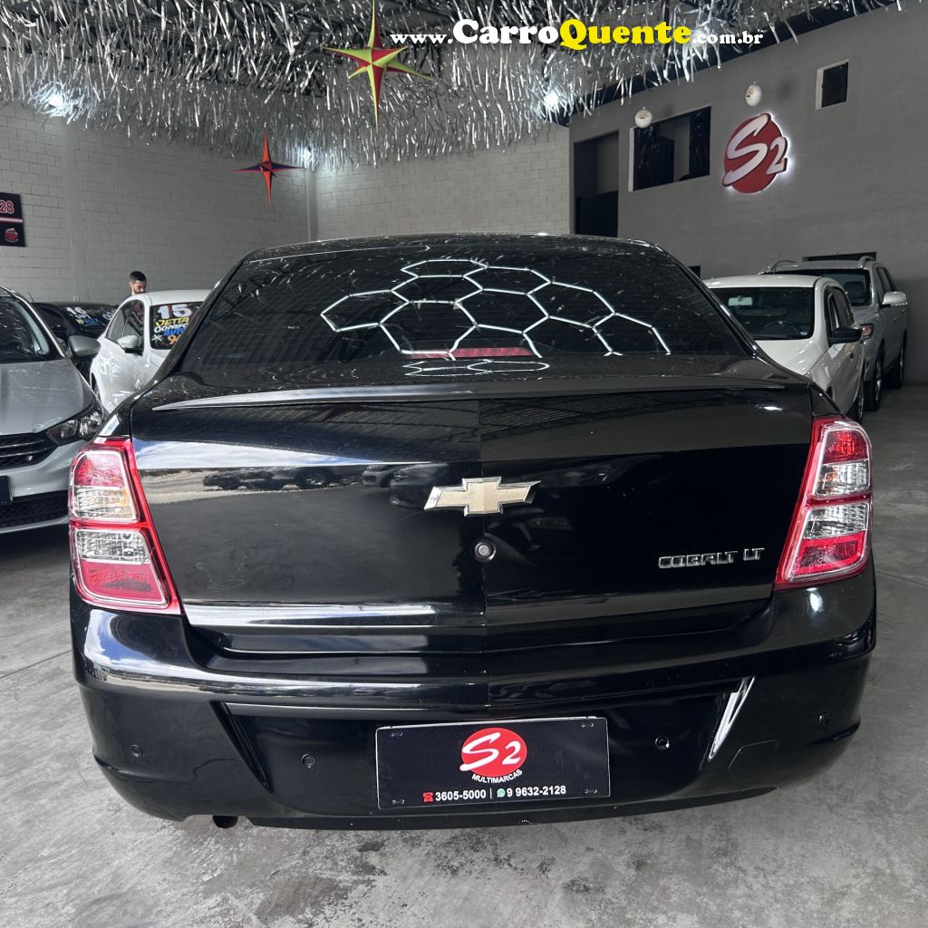 CHEVROLET   COBALT LT 1.4 8V FLEXPOWERECONOFLEX 4P   PRETO 2012 1.4 GASOLINA - Loja