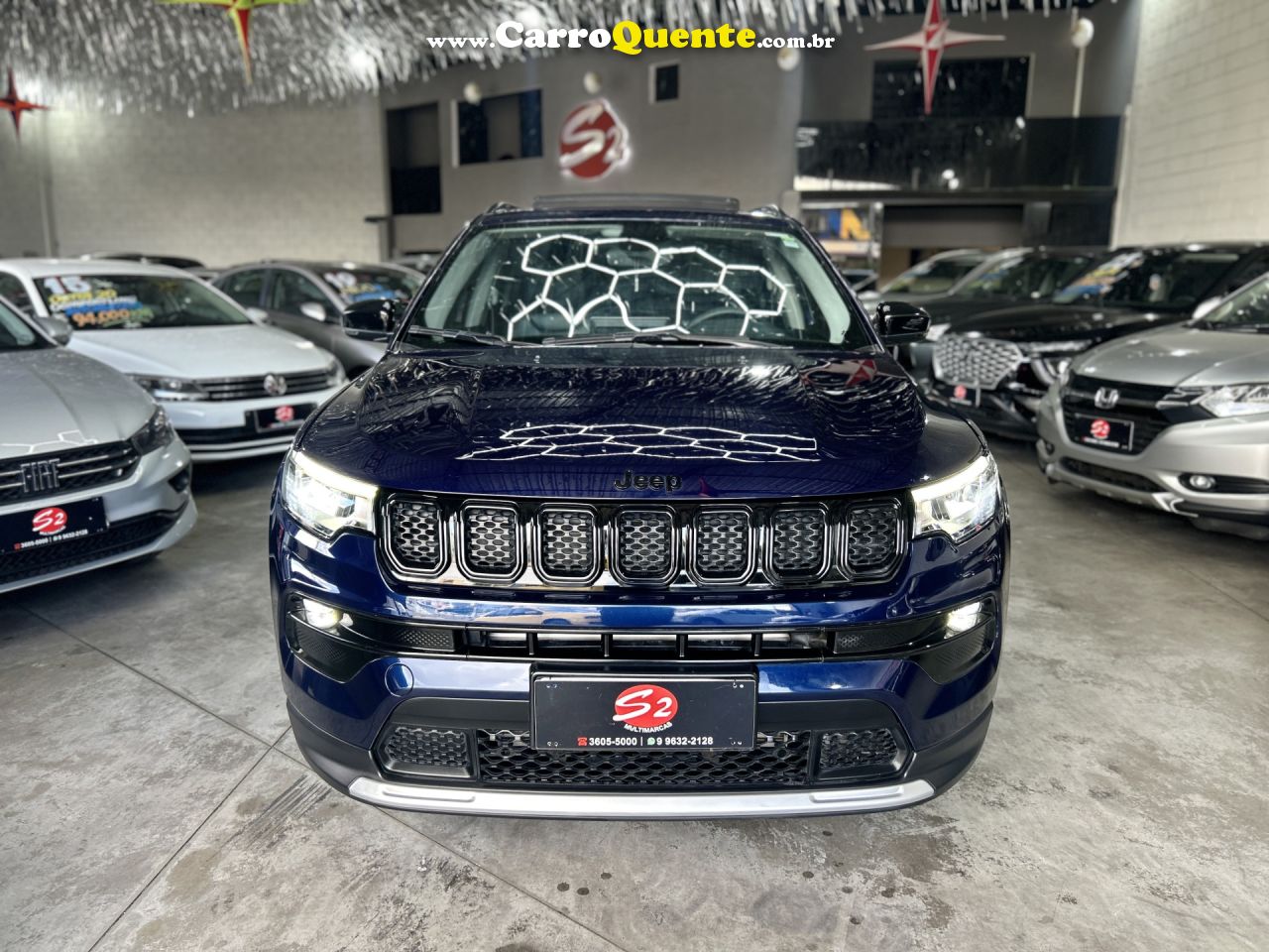 JEEP   COMPASS LONG. T270 1.3 TB 4X2 FLEX AUT.   AZUL 2023 1.3 FLEX - Loja