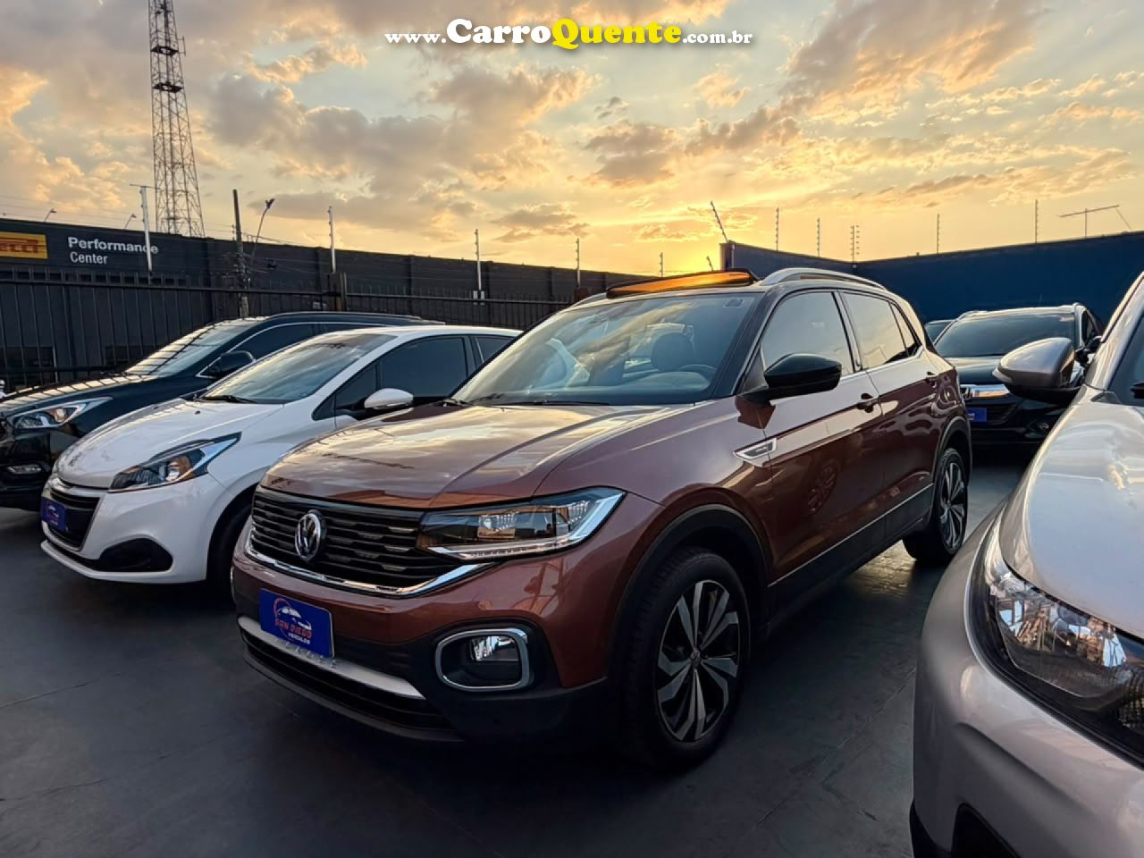 VOLKSWAGEN   T-CROSS HIGHLINE 1.4 TSI FLEX 16V 5P AUT   MARROM 2020 1.4 FLEX - Loja