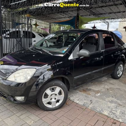 FORD   FIESTA SED. 1.6 8V FLEX 4P   PRETO 2007 1.6 FLEX