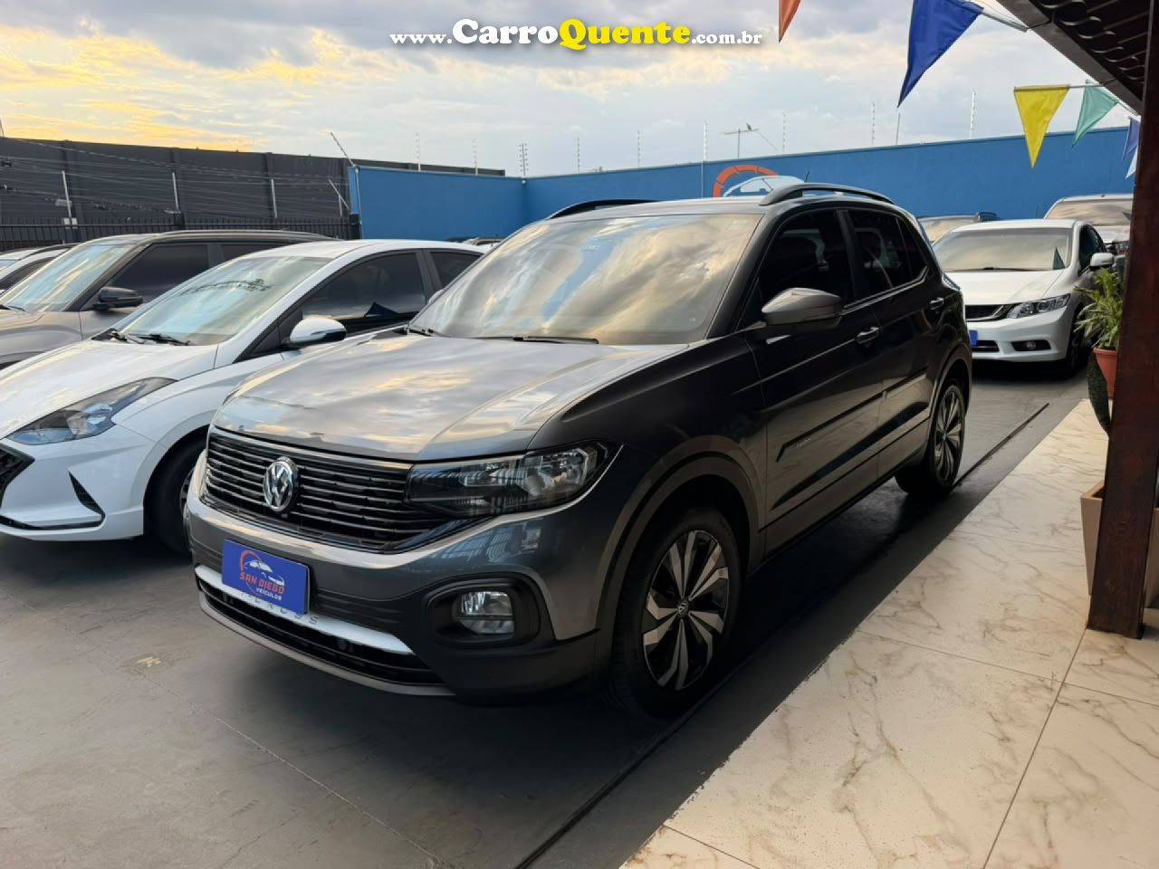 VOLKSWAGEN   T-CROSS 1.0 TSI FLEX 12V 5P AUT.   CINZA 2021 1.0 FLEX - Loja