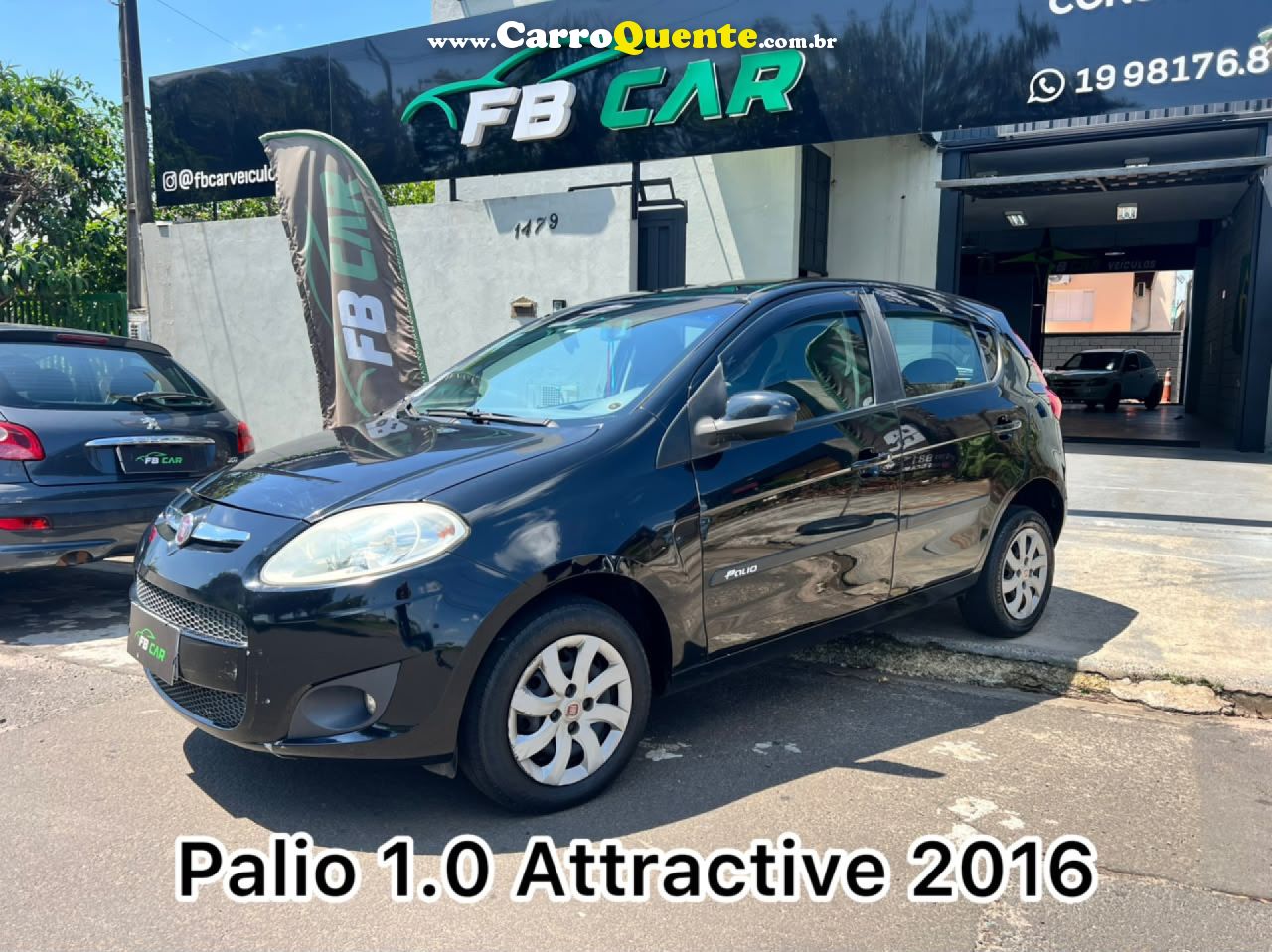 FIAT   PALIO ATTRACTIVE 1.0 EVO FIRE FLEX 8V 5P   PRETO 2016 1.0 FLEX - Loja