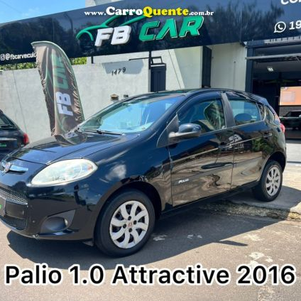 FIAT   PALIO ATTRACTIVE 1.0 EVO FIRE FLEX 8V 5P   PRETO 2016 1.0 FLEX