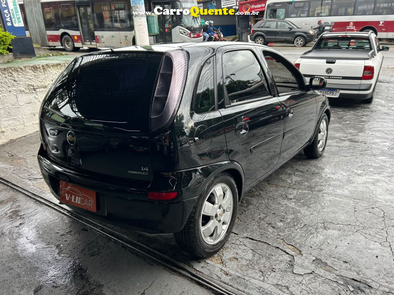 CHEVROLET   CORSA HAT. PREMIUM 1.4 8V ECONOFLEX 5P   PRETO 2009 1.4 FLEX - Loja