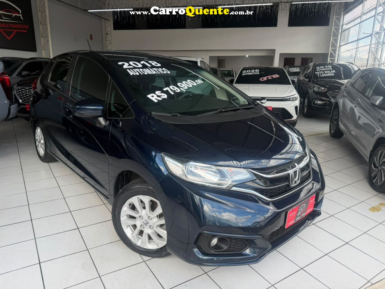 HONDA   FIT LX 1.5 FLEXONE 16V 5P AUT.   AZUL 2018 1.5 GASOLINA - Loja