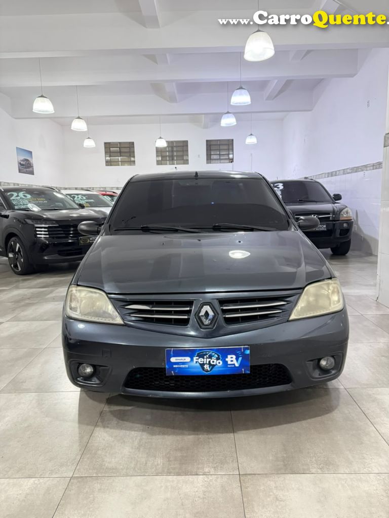 RENAULT   LOGAN PRIVILÈGE HI-FLEX 1.6 8V 4P   CINZA 2008 1.6 GASOLINA - Loja