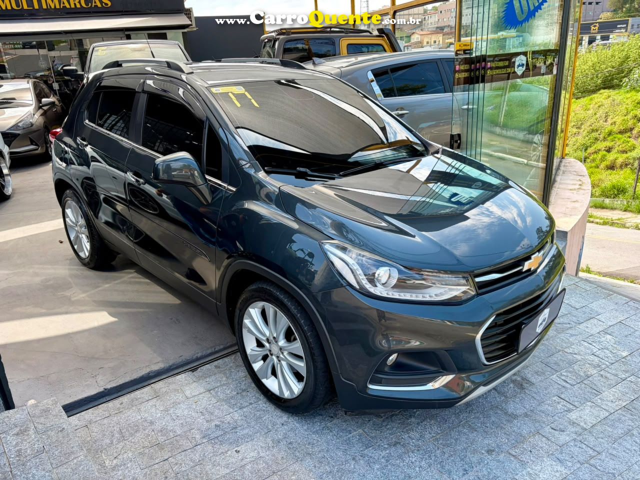 CHEVROLET   TRACKER LTZ 1.4 TURBO 16V FLEX 4X2 AUT.   CINZA 2017 1.4 FLEX - Loja