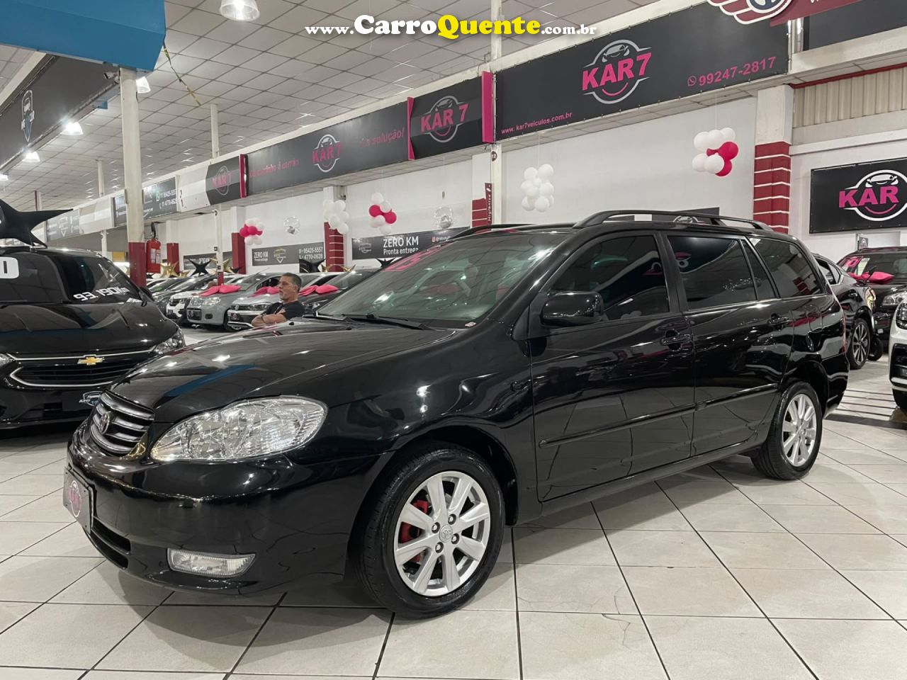 TOYOTA   COROLLA FIELDER SW 1.81.8 XEI FLEX MEC   PRETO 2005 1.8 FLEX - Loja
