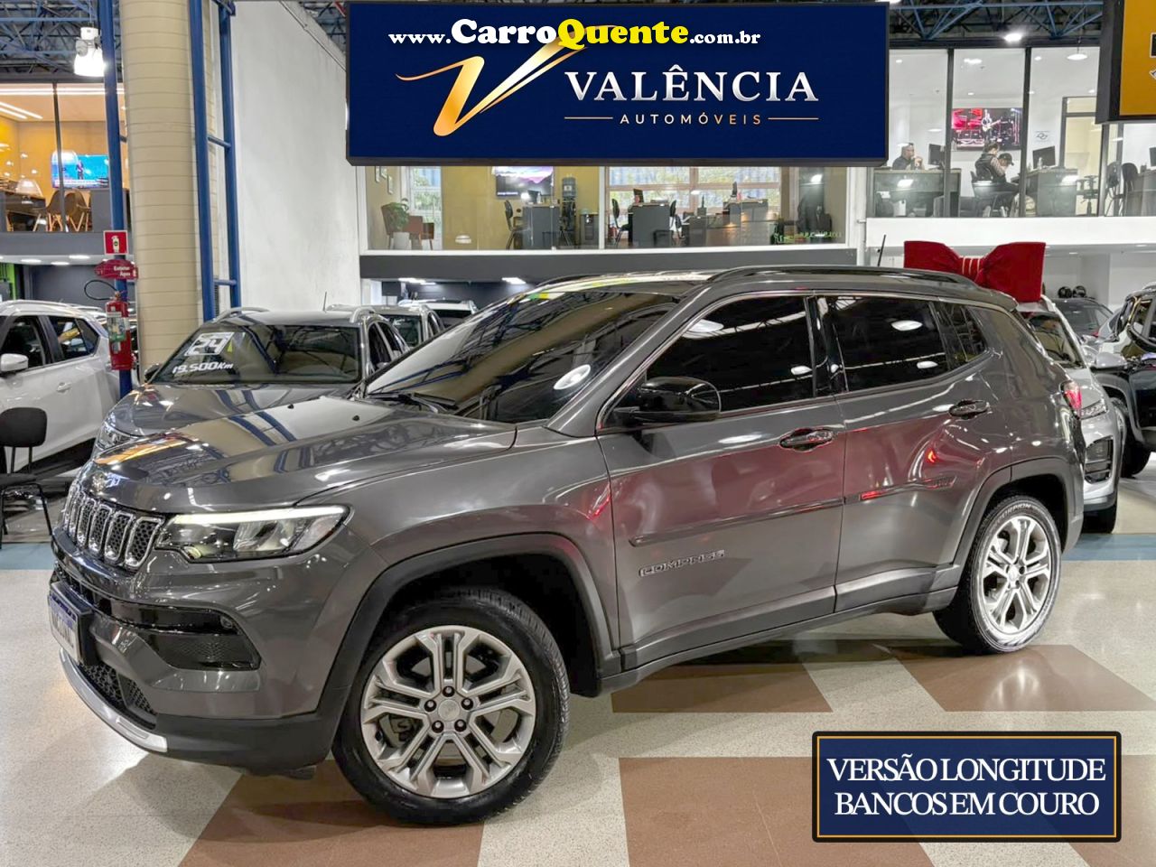 COMPASS 2022 T270 TURBO LONGITUDE AR DIGITAL + COURO 2022 - Loja