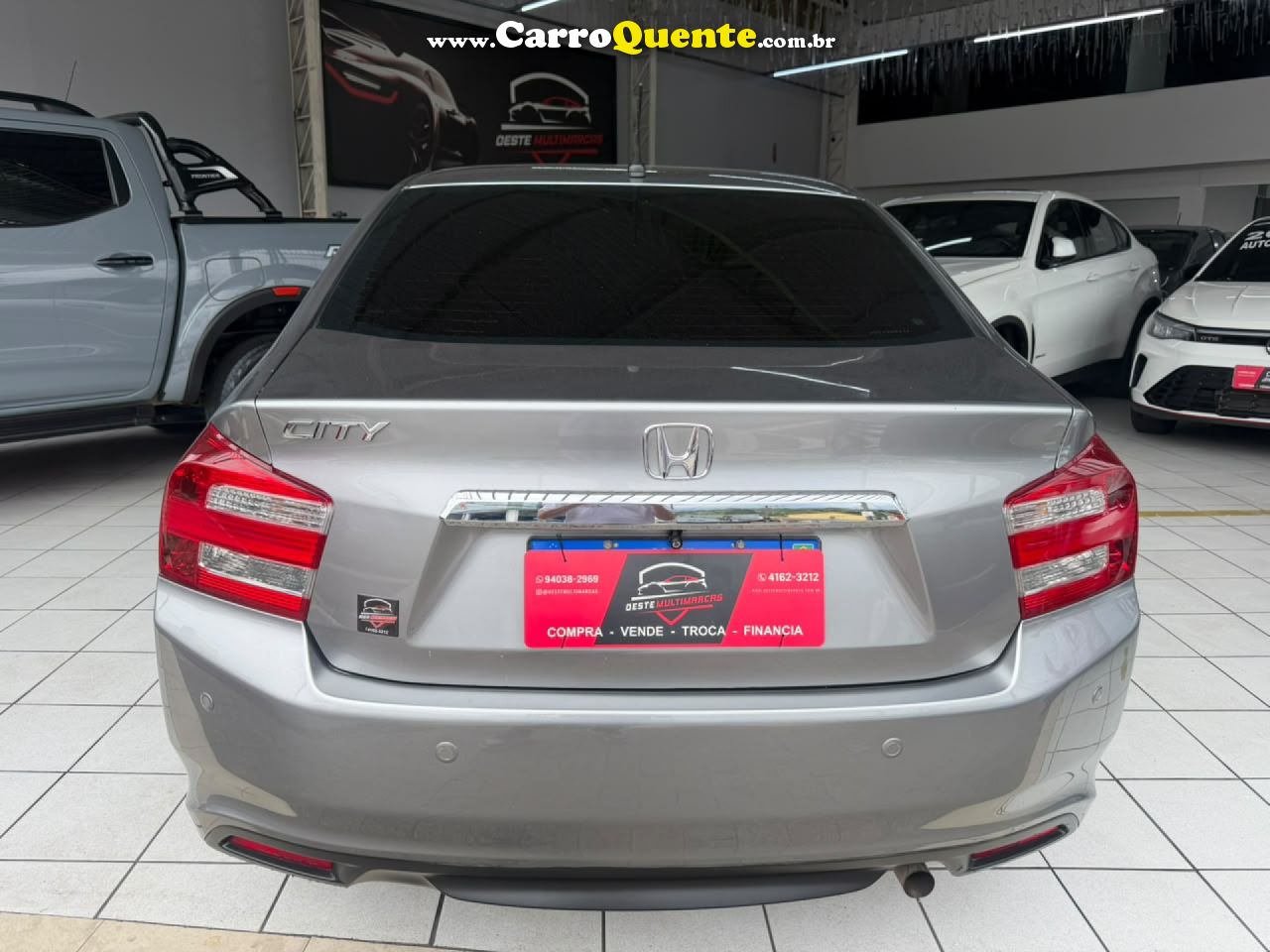 HONDA   CITY SEDAN LX 1.5 FLEX 16V 4P AUT.   CINZA 2013 1.5 FLEX - Loja