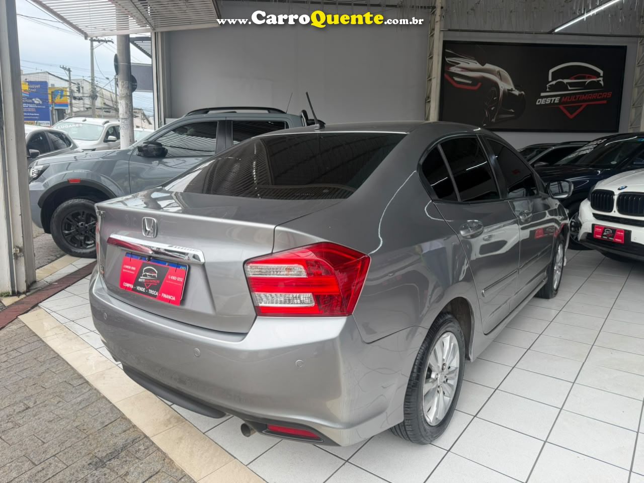 HONDA   CITY SEDAN LX 1.5 FLEX 16V 4P AUT.   CINZA 2013 1.5 FLEX - Loja
