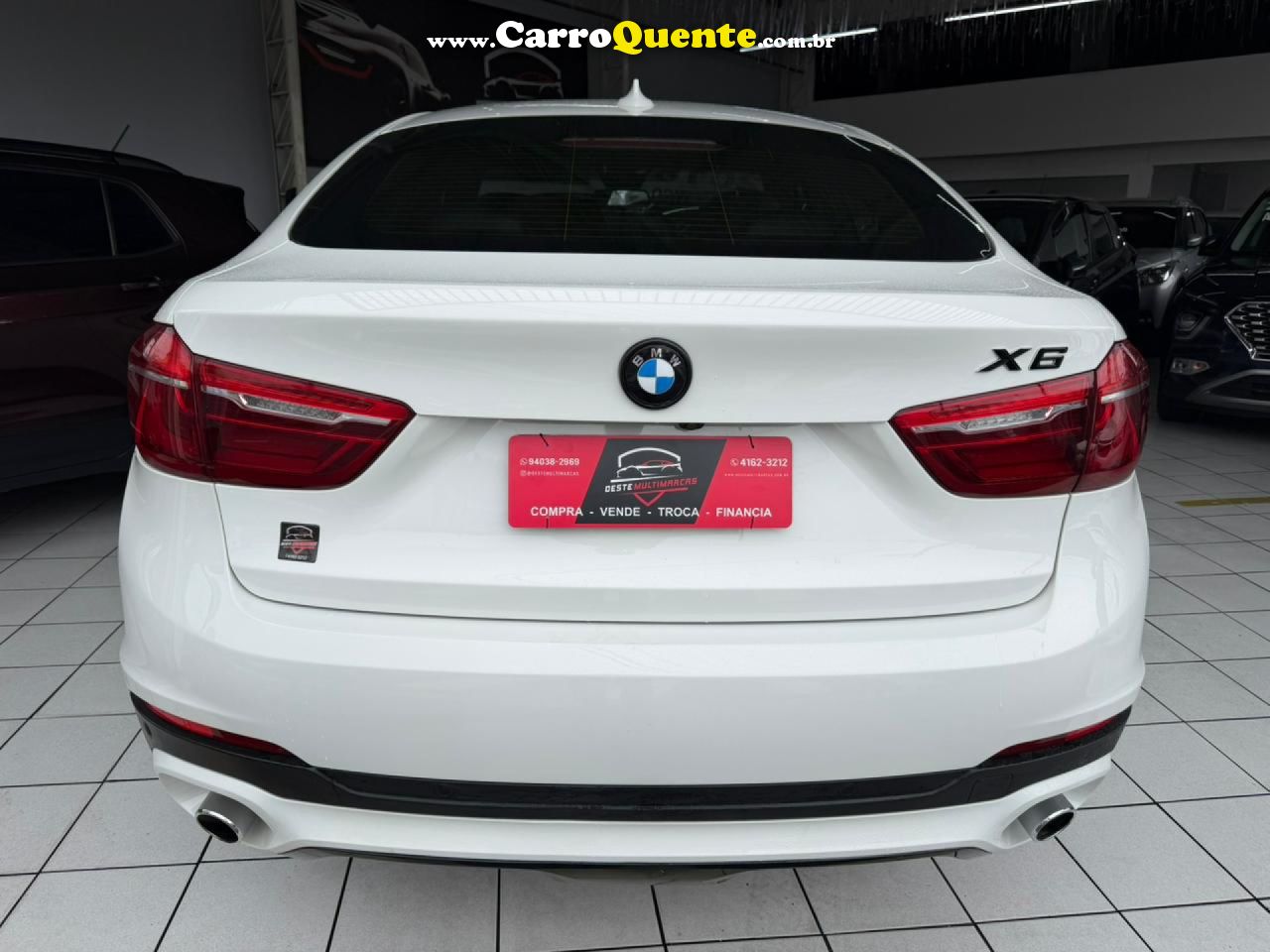 BMW   X6 XDRIVE 35I 3.0 306CV BI-TURBO   BRANCO 2016 3.0 GASOLINA - Loja