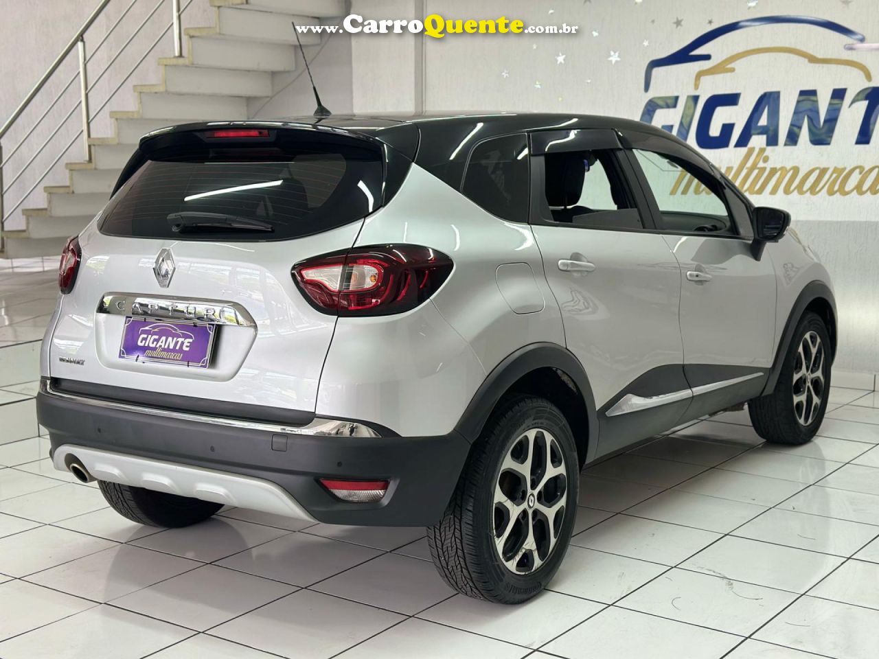 RENAULT   CAPTUR INTENSE 1.6 16V FLEX 5P AUT.   PRATA 2021 1.6 FLEX - Loja