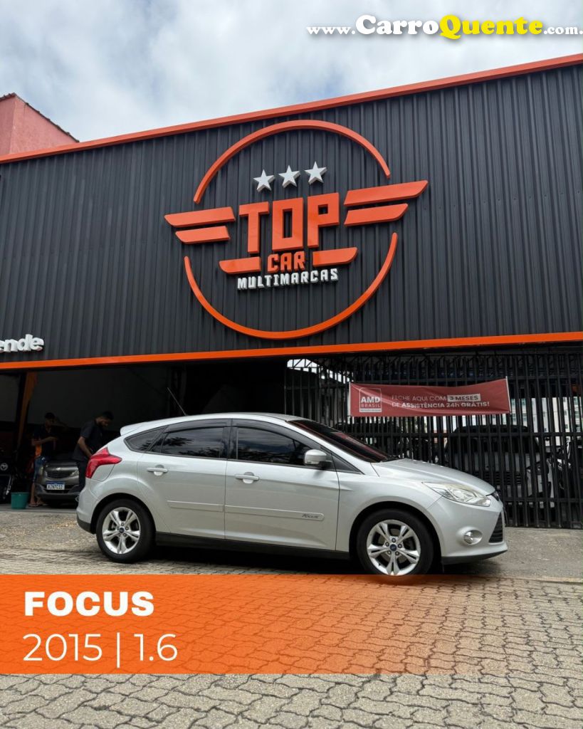 FORD   FOCUS 1.6 S1.6 SE FLEX 16V 5P AUT   PRATA 2015 1.6 FLEX - Loja