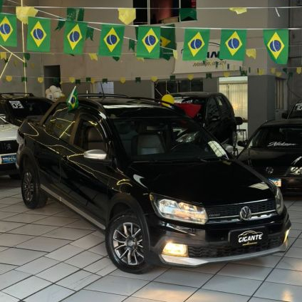 VOLKSWAGEN   SAVEIRO CROSS 1.6 T.FLEX 16V CD   PRETO 2017 1.6 FLEX