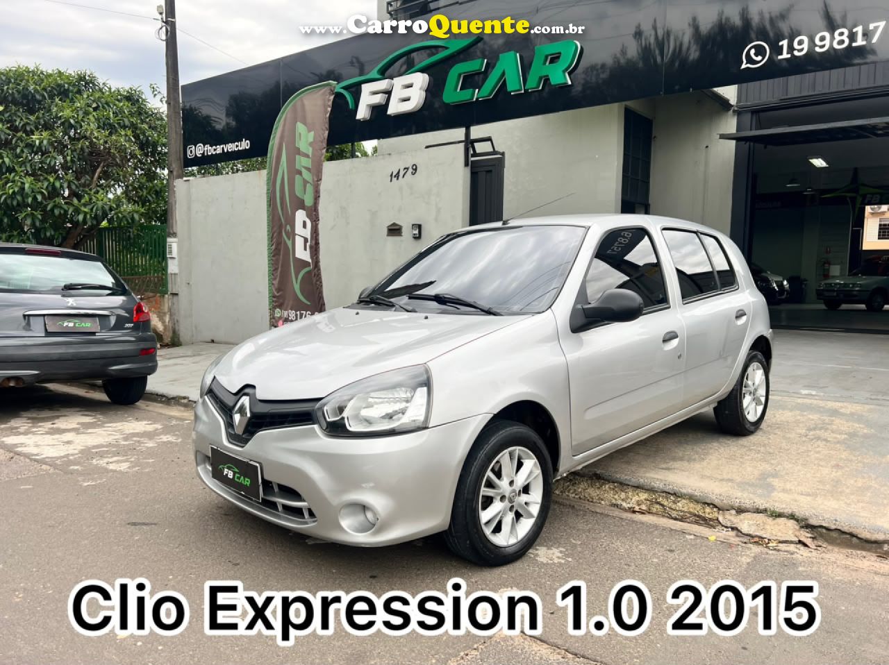 RENAULT   CLIO RNALIZÉEXPR.1.0 HI-POWER 16V 5P   PRATA 2015 1.0 FLEX - Loja