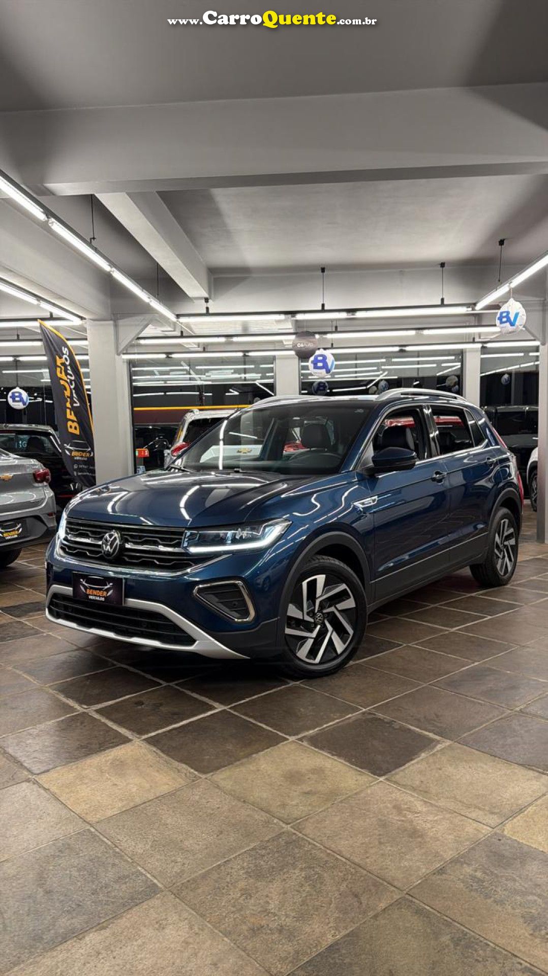 VOLKSWAGEN   T-CROSS HIGHLINE 1.4 TSI FLEX 16V 5P AUT   AZUL 2025 1.4 FLEX - Loja
