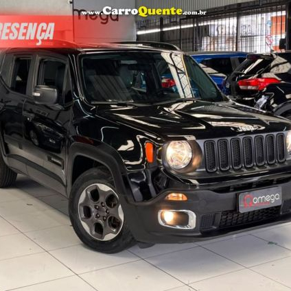 JEEP   RENEGADE SPORT 1.8 4X2 FLEX 16V AUT.   PRETO 2018 1.8 FLEX
