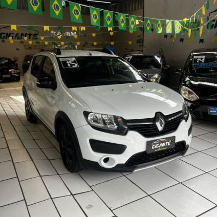 RENAULT   SANDERO STEPWAY HI-POWER 1.6 8V 5P   BRANCO 2015 1.6 FLEX
