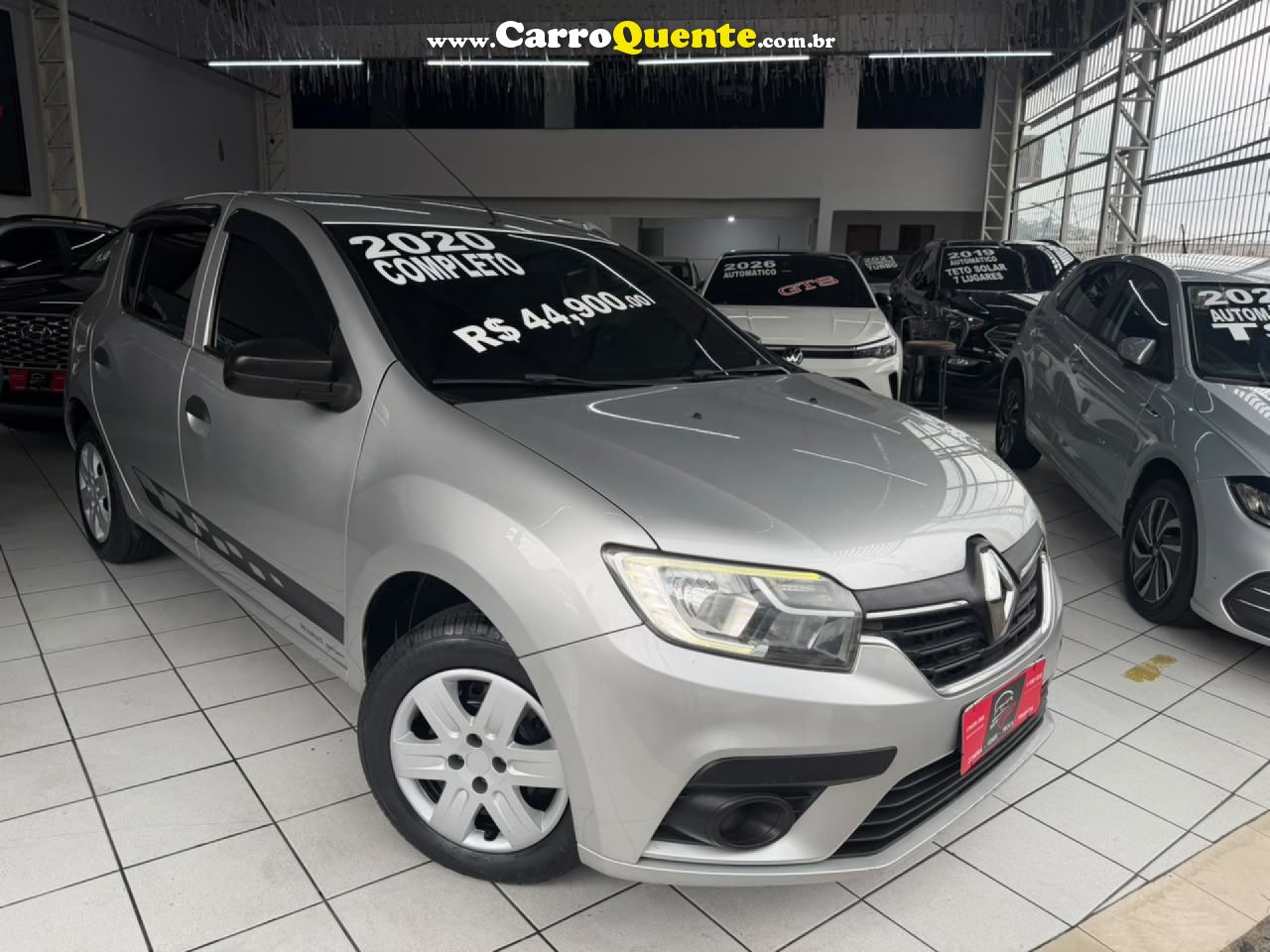 RENAULT   SANDERO LIFE FLEX 1.0 12V 5P MEC.   PRATA 2020 1.0 FLEX - Loja