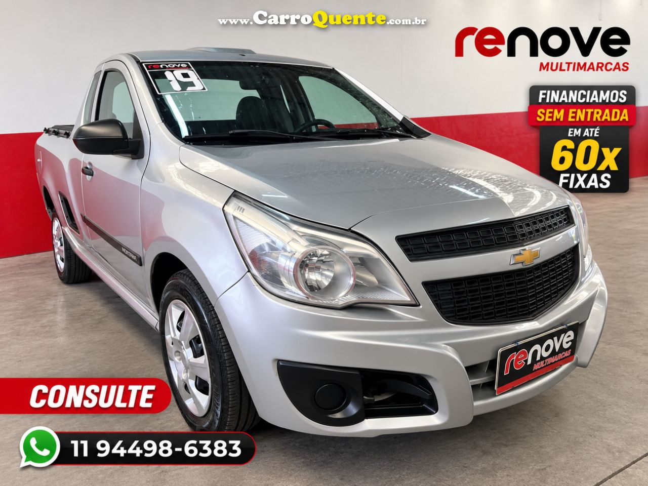 CHEVROLET   MONTANA LS 1.4 ECONOFLEX 8V 2P   PRATA 2019 1.4 FLEX - Loja