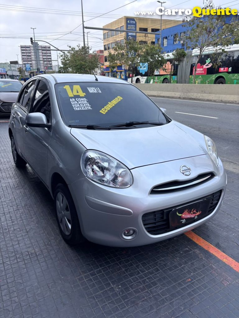 NISSAN   MARCH S 1.0 16V FLEX FUEL 5P   PRATA 2014 1.0 FLEX - Loja