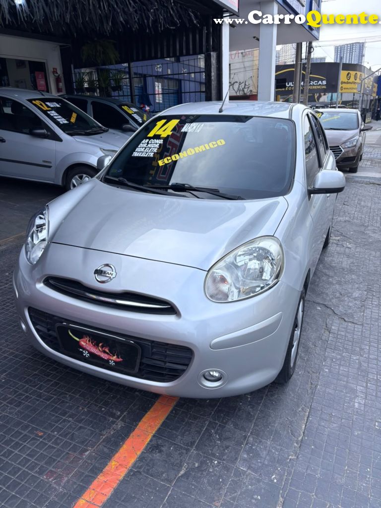 NISSAN   MARCH S 1.0 16V FLEX FUEL 5P   PRATA 2014 1.0 FLEX - Loja
