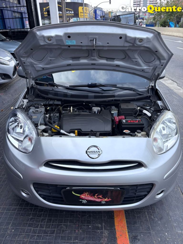 NISSAN   MARCH S 1.0 16V FLEX FUEL 5P   PRATA 2014 1.0 FLEX - Loja