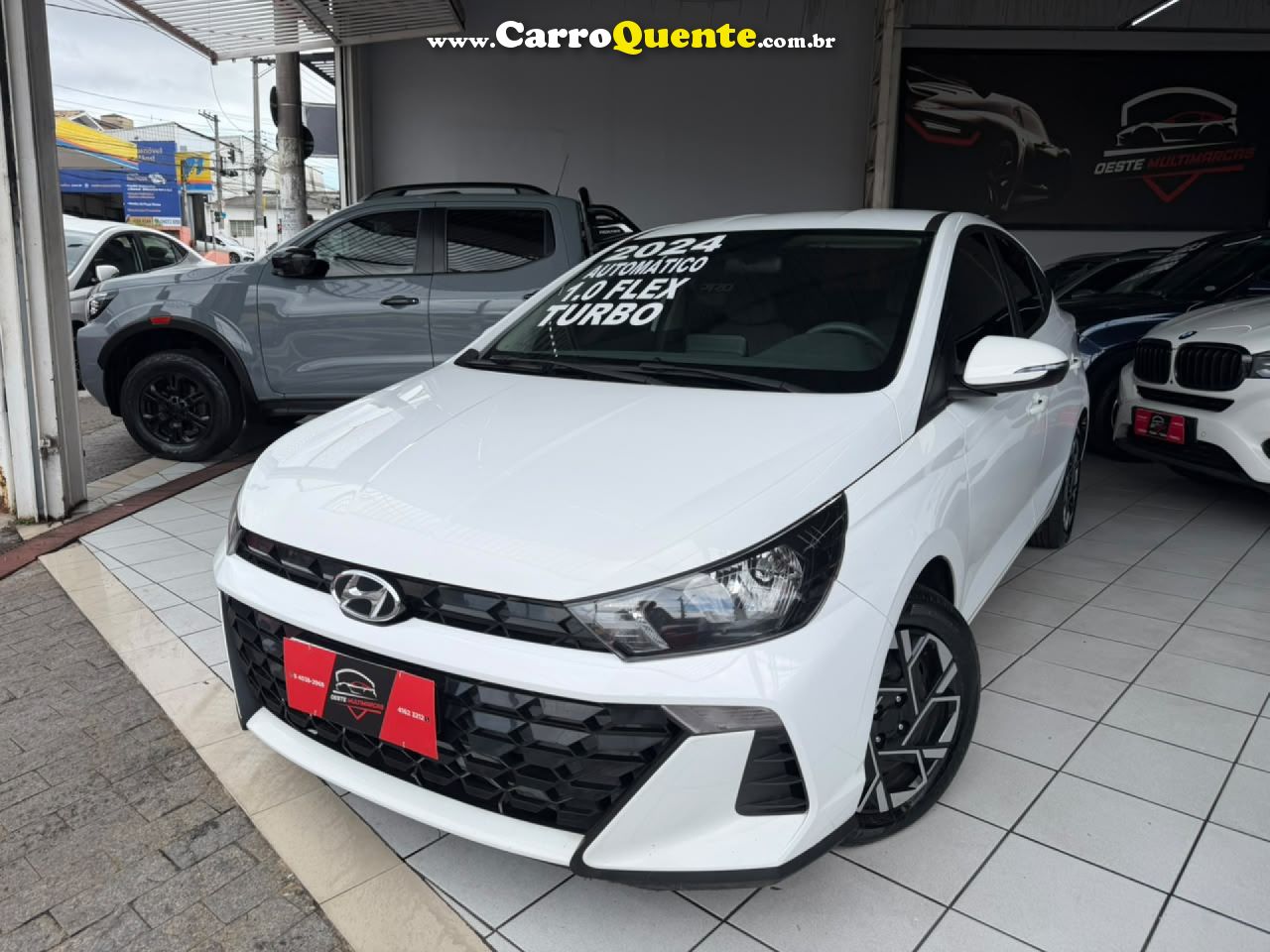 HYUNDAI   HB20S COMFORT 1.0 TB FLEX 12V AUT.   BRANCO 2024 1.0 FLEX - Loja