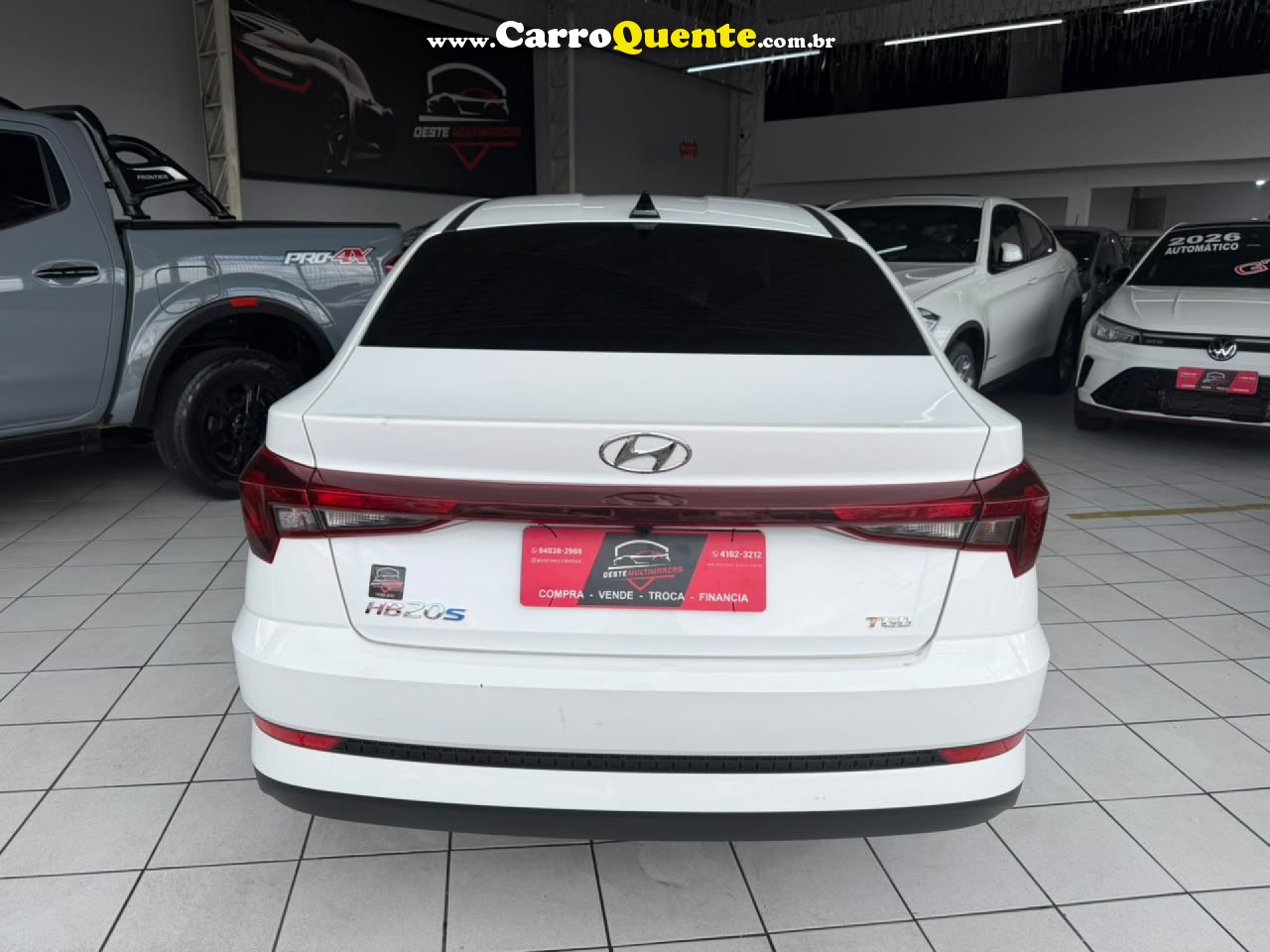 HYUNDAI   HB20S COMFORT 1.0 TB FLEX 12V AUT.   BRANCO 2024 1.0 FLEX - Loja