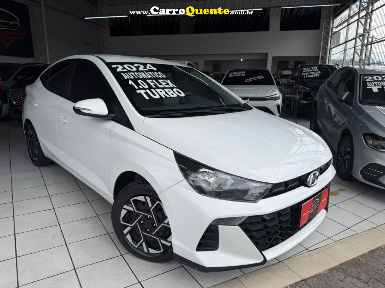 HYUNDAI   HB20S COMFORT 1.0 TB FLEX 12V AUT.   BRANCO 2024 1.0 FLEX - Loja