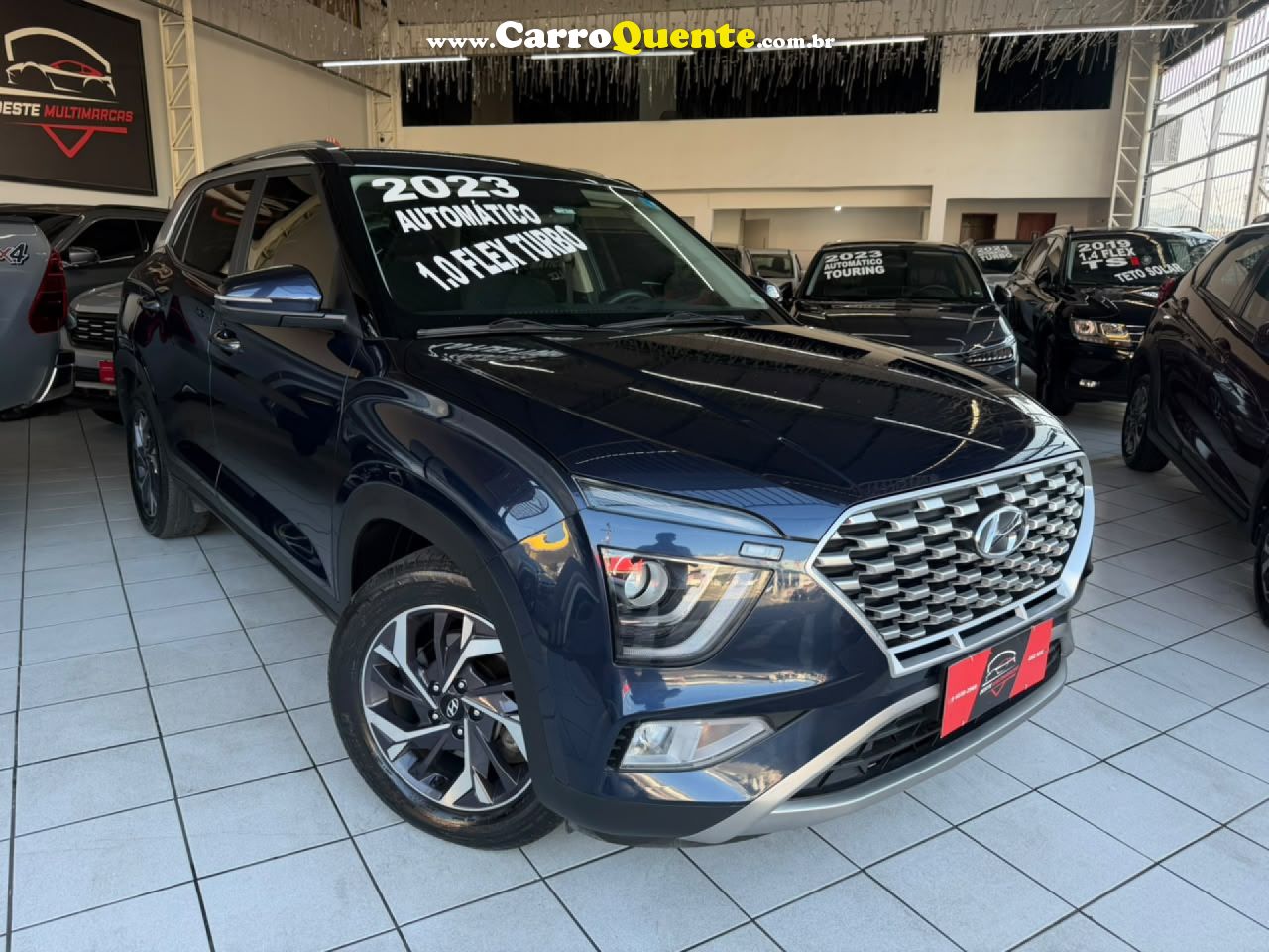 HYUNDAI   CRETA LIMITED 1.0 TB 12V FLEX AUT.   AZUL 2023 1.0 FLEX - Loja