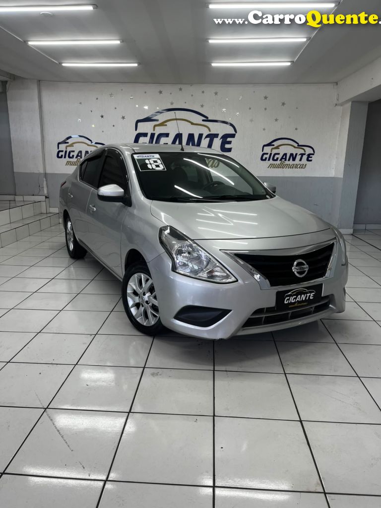 NISSAN   VERSA SV 1.6 16V FLEXSTART 4P AUT.   PRATA 2018 1.6 FLEX - Loja