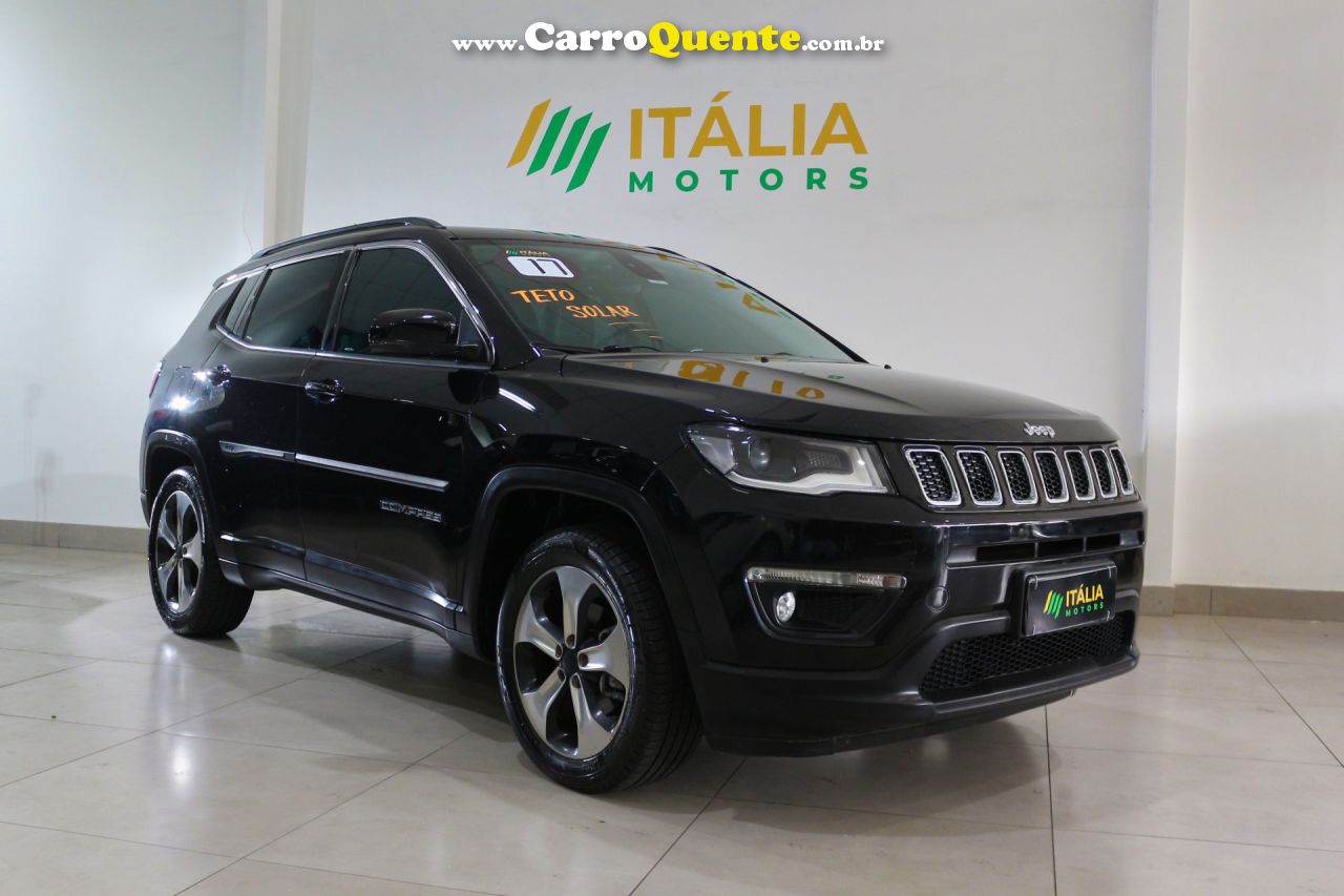 JEEP   COMPASS LONGITUDE 2.0 4X2 FLEX 16V AUT.   PRETO 2017 2.0 FLEX - Loja