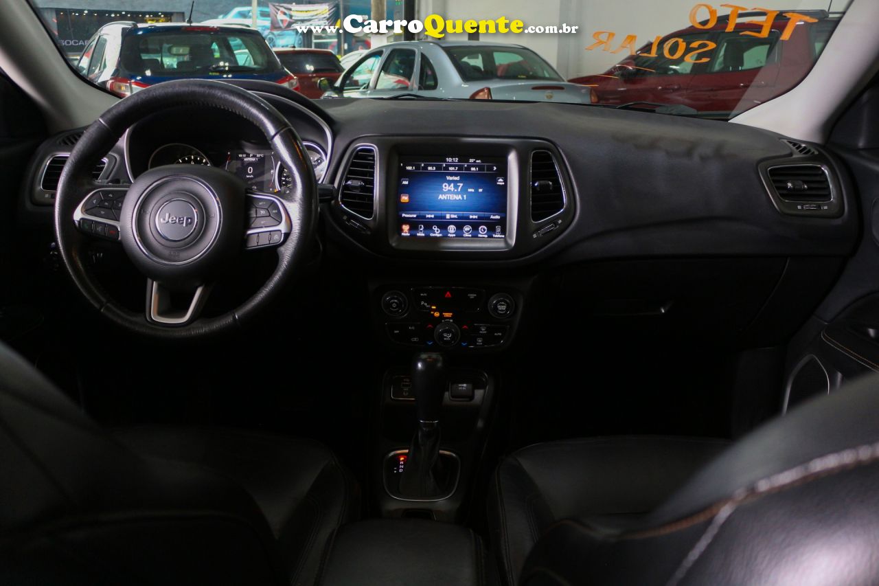 JEEP   COMPASS LONGITUDE 2.0 4X2 FLEX 16V AUT.   PRETO 2017 2.0 FLEX - Loja