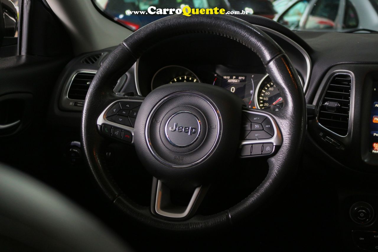 JEEP   COMPASS LONGITUDE 2.0 4X2 FLEX 16V AUT.   PRETO 2017 2.0 FLEX - Loja